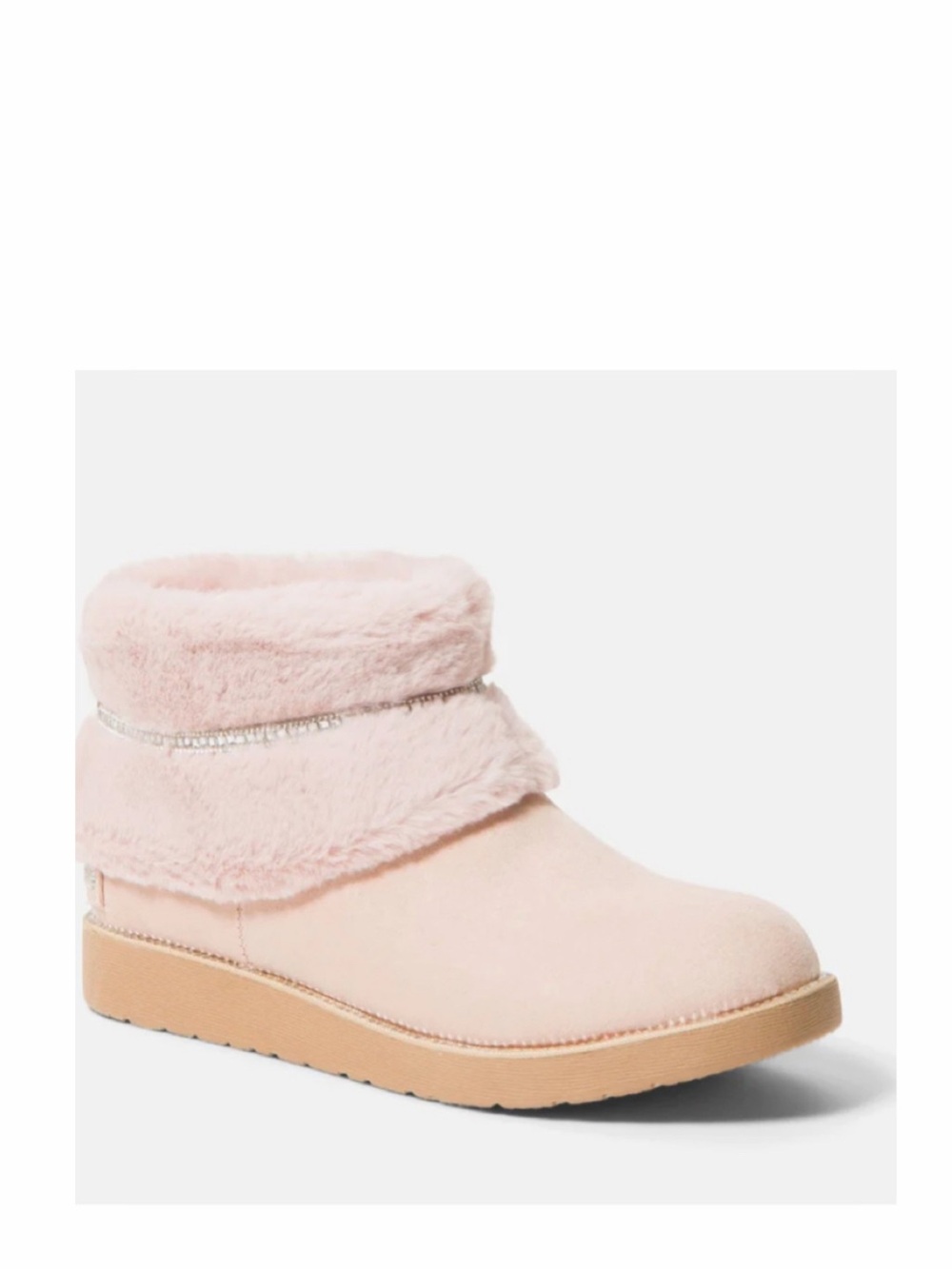 NEW BEBE SOFT FUR LINED NAYELI BOOTS IN COLOR BLUSH SUDETTE
